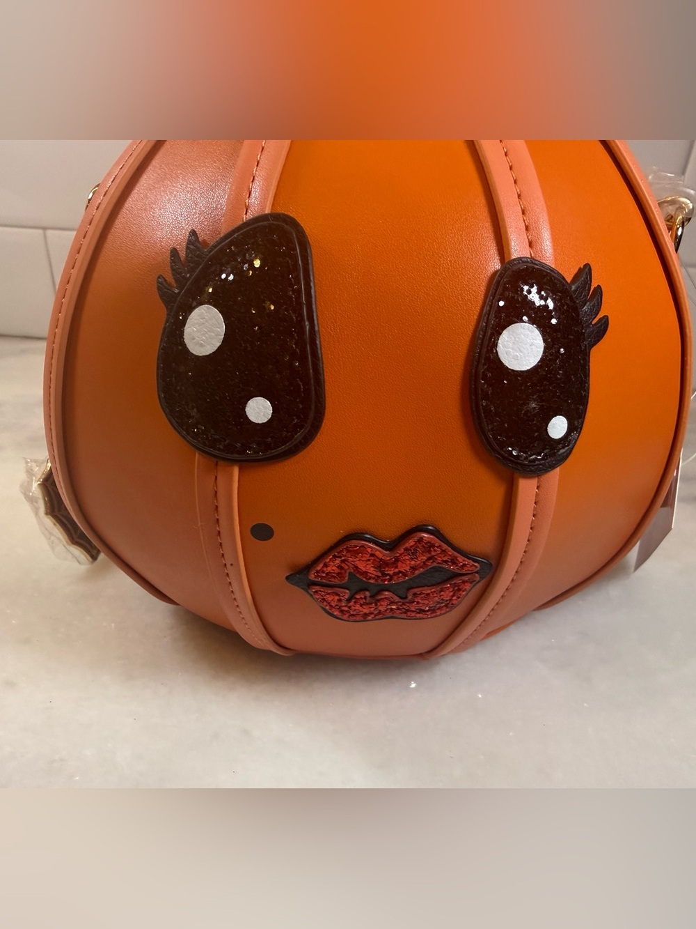 Betsey Johnson KITSCH Pumpkin Crossbody Halloween Jack O' Lantern Shoulder bag - Picture 4 of 7